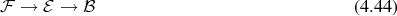 ℱ →  ℰ →  ℬ                                 (4.44) 