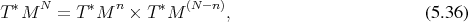 T∗M N  = T ∗M n × T∗M  (N −n),                        (5 .36) 