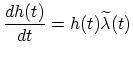 $\displaystyle \frac{dh(t)}{dt}=h(t)\widetilde{\lambda}(t)$