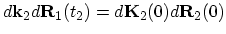 $ d\vec{k}_{2}d\vec{R}_{1}(t_{2})=d\vec{K}_{2}(0)d\vec{R}_{2}(0)$