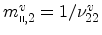 $ m^v_{\shortparallel,2}=1/\nu^v_{22}$