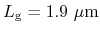 $ L_{\mathrm{g}} =1.9 \mu\ensuremath{\mathrm{m}}$