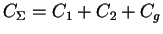 $C_{\Sigma}=C_1+C_2+C_g$